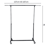 Metal Extendable/Foldable Hanger Garment Rack With Wheel