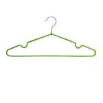 PVC/Vinyl Coated Wire Hanger with Notches Green