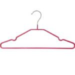 PVC/Vinyl Coated Wire Hanger with Notches Pink