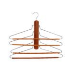Multilayer 4-Rack Hanger Wood and Wire