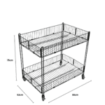 2 Tier Dump Bin Black Wire