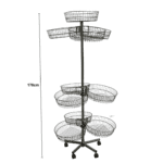 Metal Wire Basket Display Stand