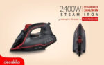 2400W Electric Iron Steam with Teflon Soleplate - Image 2