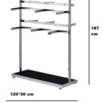 Three-layer two-sided clothes stand display stand