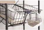 Powder Coated Bathroom Storage and Washing Machine Rack (67*52.5*195.5) - Image 4