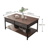 Middle Coffee Table With Drawers  (100×60×46) - Image 4