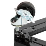Black Triangle Wire Grid wall Panel Display Rack with Casters - Image 5