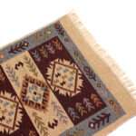 Geometric Rug, Hand-Woven Cotton/Wool Kilim 80 CM x 150 CM - Image 3