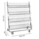 4 Adjustable Wide Tiers Basket Storage Wire Shelving