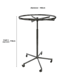 Circular Turning Rail, Adjustable In Height, Chrome Plated