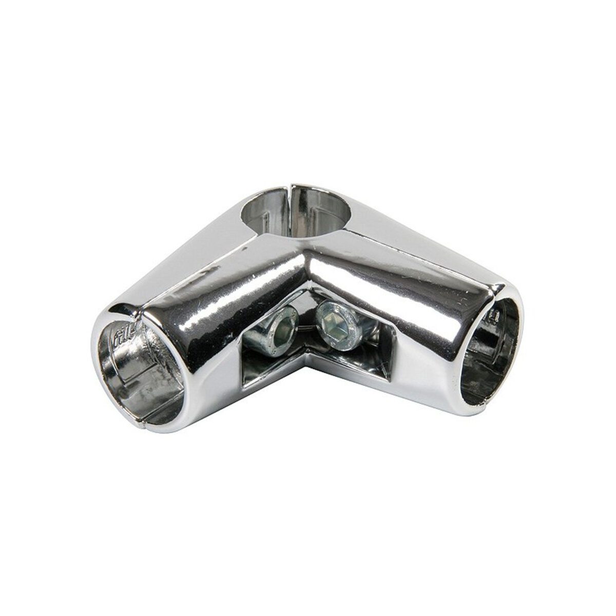 Chrome 4-Way Adjustable Clamp for 25mm Chrome Tube Rail - Image 1