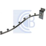 Wavy Display Arm For Slat-wall With Ball