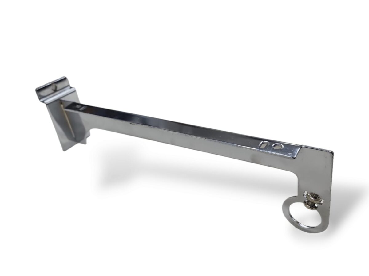 Wood Shelf Bracket for Slat Wall Plus Support Arm for 25mm Diameter Tube - Image 2