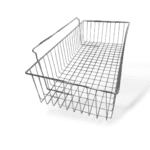 Chrome Wire Basket for Slatwall - H15 x W60 x D30cm