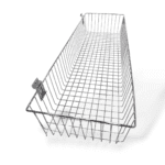 Chrome Wire Basket for Slatwall - H15 x W90 x D30cm