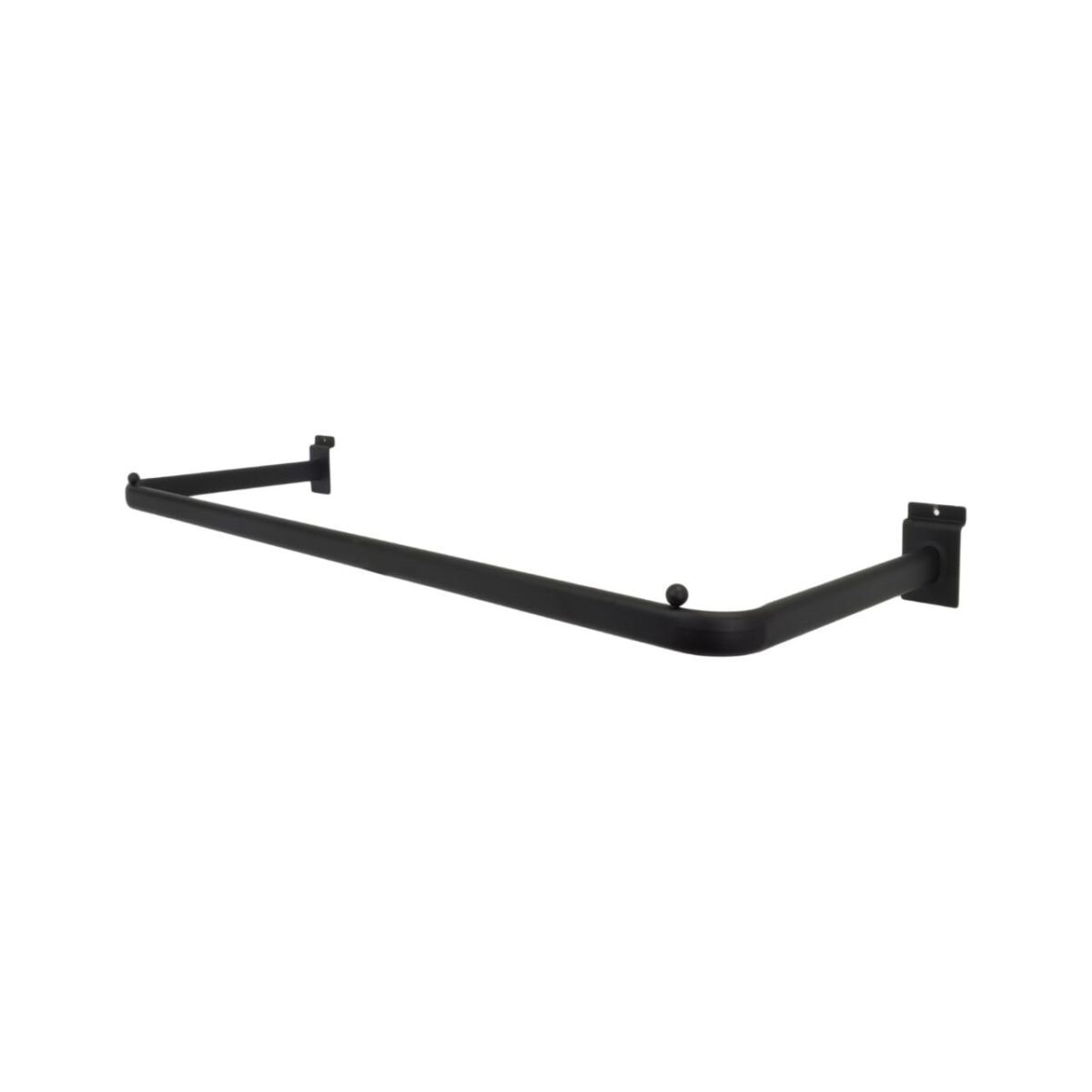 60/90cm Side Hanging D Rail for Slat-wall - Black - Image 1