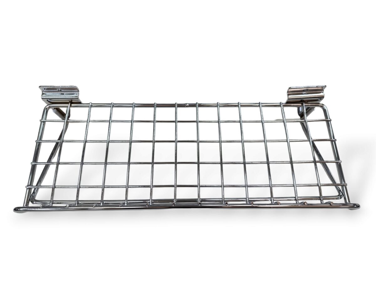 Chrome Wire Shelf for Slatwall - W40 x D15cm - Image 2