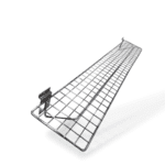 Chrome Flat Wire Shelf for Slatwall - W90 x D15cm