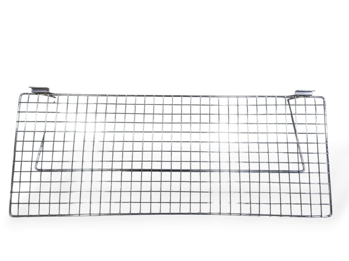 Chrome Flat Wire Shelf for Slatwall - W80 x D30cm - Image 2