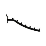 6 Balls Curved Arm for Slatwall - Black