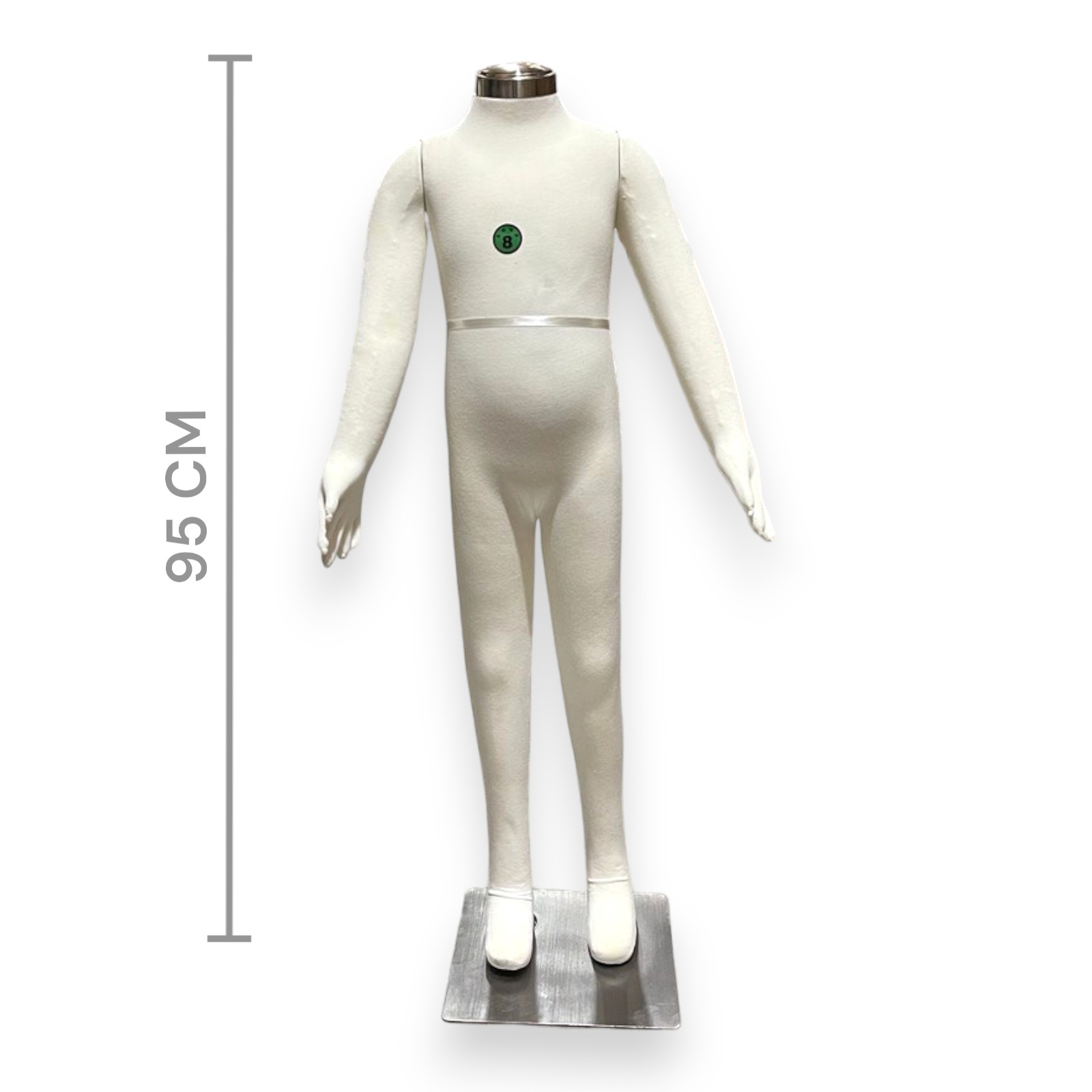 Headless Kid White Standing Facing Forward Age 8 years Fabric Mannequin