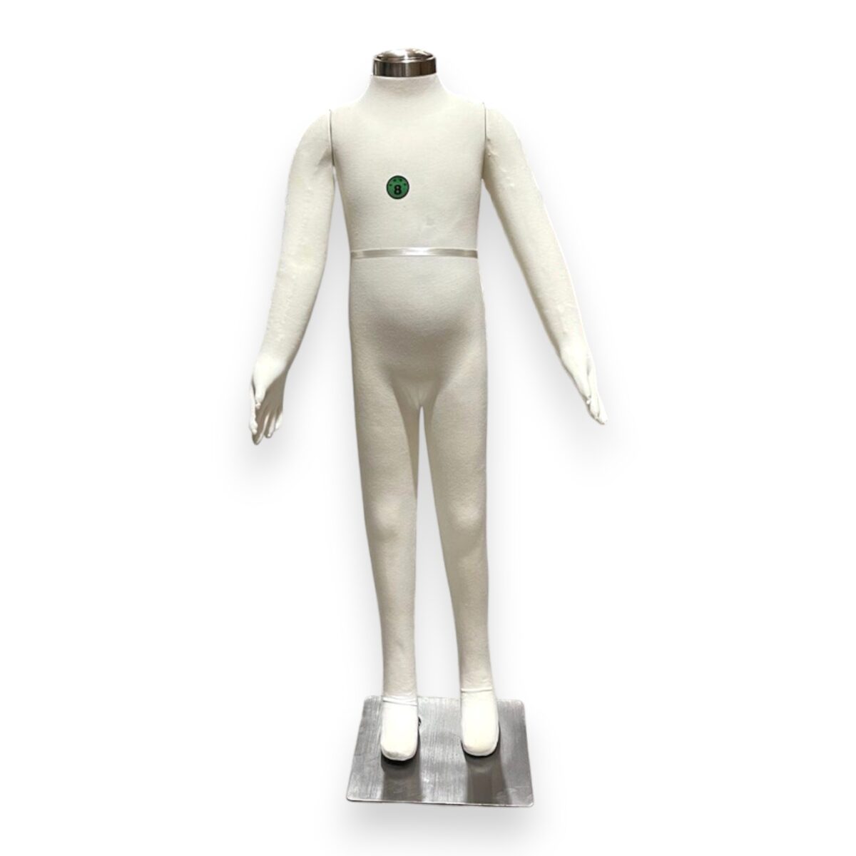 Headless Kid White Standing Facing Forward Age 8 years Fabric Mannequin