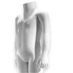 Headless Kid Shiny White Standing Facing Forward Ages 5-7 years Mannequin