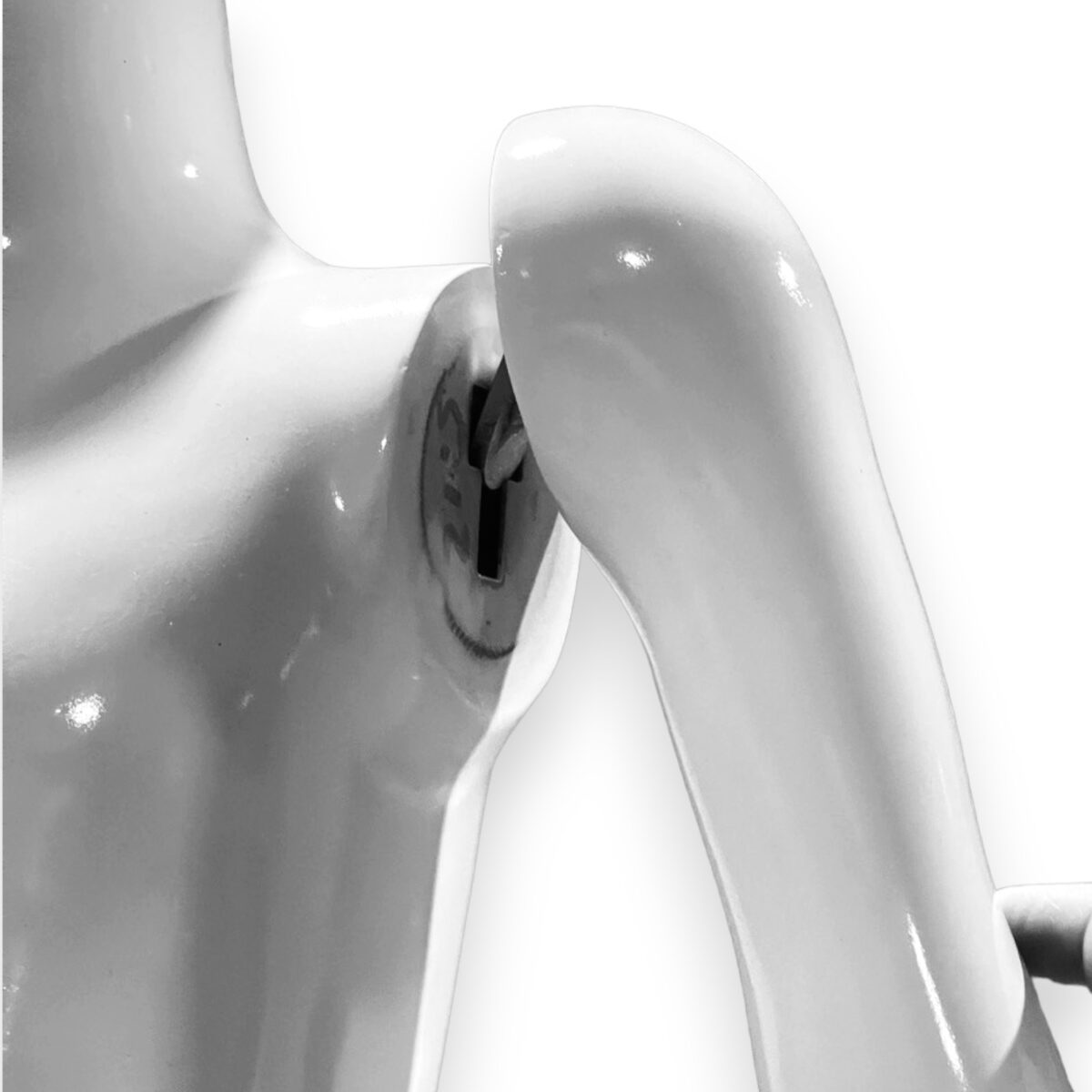 Headless Kid Shiny White Standing Facing Forward Ages 5-7 years Mannequin