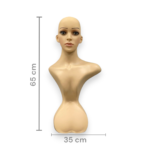 Realistic Female Mannequin Head with Shoulders