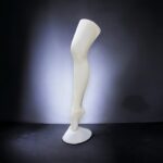 White Mannequin leg for showcasing tights and legwear