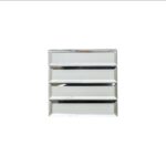 Virtical Shape Wall Sticker Mirror In | Silver Color | (30*30CM)