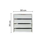 Virtical Shape Wall Sticker Mirror In | Silver Color | (30*30CM) - Image 2