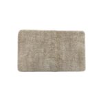Microfiber bathroom rug with non-slip rubber heel 75 cm Beige 