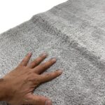 Microfiber bathroom rug with non-slip rubber heel 75 cm Grey - Image 3