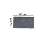 Entry Brush Ribbed Door Mat For Indoor Entranceways 70*40 cm Grey