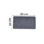 Entry Brush Ribbed Door Mat For Indoor Entranceways 80*50 cm Grey