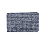 Microfiber bathroom rug with non-slip rubber heel 75 cm Grey & Blue