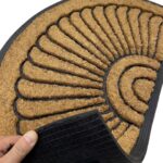 Rubber-Backed Coconut Coir Doormats Half Cercle 75x40 cm - Image 3